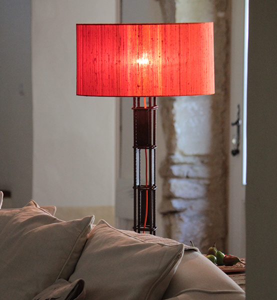 Abat jour rouge-Falbala Luminaires