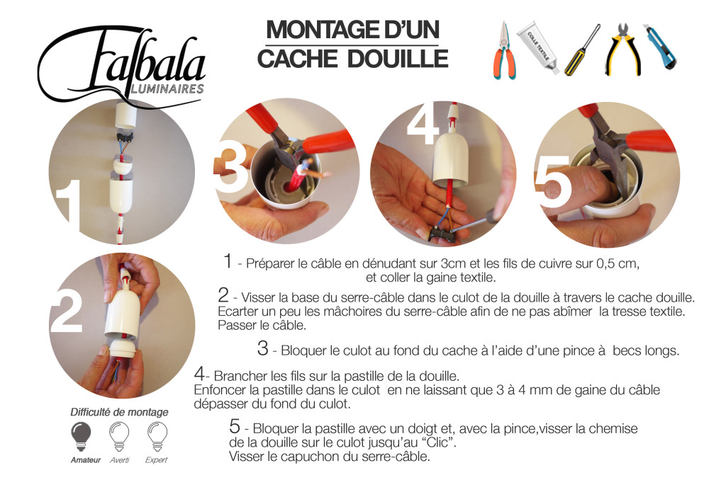 TUTO CACHE DOUILLE -Falbala Luminaires
