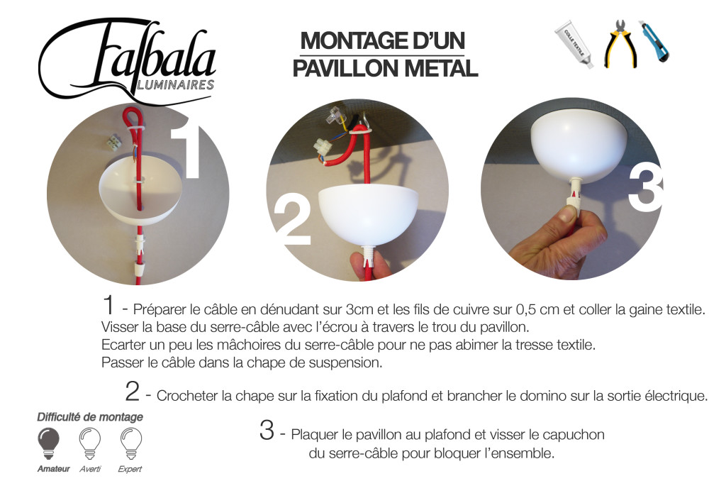 TUTO PAVILLON METAL-Falbala Luminaires