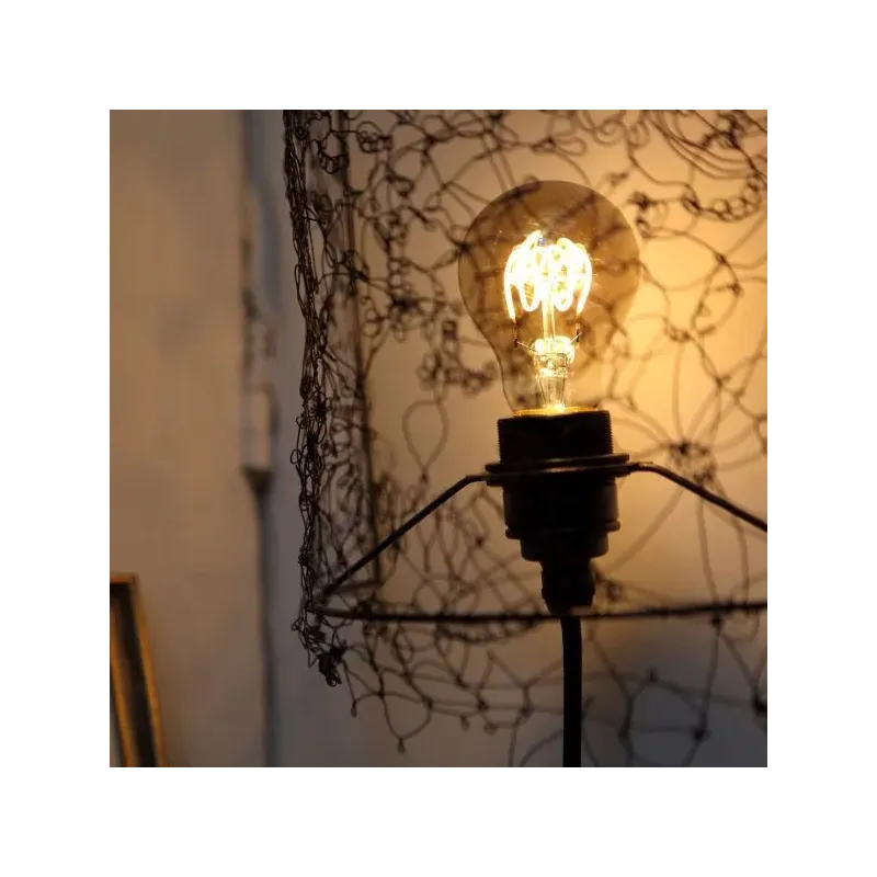 Douille E27 filetée bronze avec serre-câble - Falbala-Luminaires