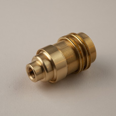 Douille E14 filetée laiton massif - Falbala-Luminaires
