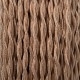 Câble textile torsadé 2x0.75mm² noisette - Falbala Luminaires
