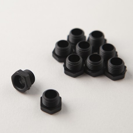 Passe-fil fileté M8x1 noir - Falbala Luminaires