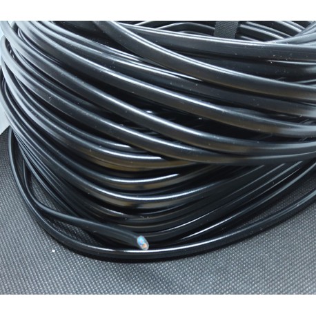 Câble PVC ovale noir 2x0.50mm² - Falbala Luminaires