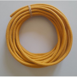 1 Lot unique 7m - Câble coton miel 2x0.75² 