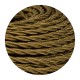 Câble textile torsadé 3x0.50mm² vieux laiton - Falbala Luminaires