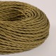 Câble textile torsadé 3x0.50mm² vieux laiton - Falbala Luminaires