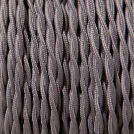 Câble textile torsadé 2x0.75mm² fer - Falbala Luminaires