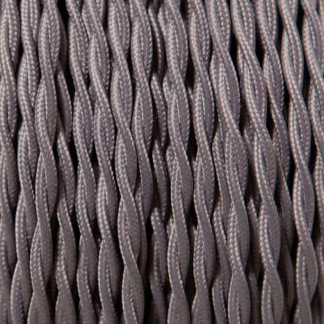 Câble textile torsadé 2x0.75mm² fer - Falbala Luminaires