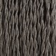 Câble textile torsadé 2x0.75mm² gris - Falbala Luminaires