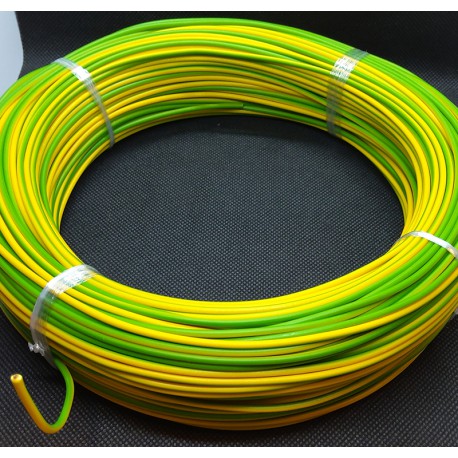 Câble HO5VK - 1x 0.75 mm² jaune vert - Falbala Luminaires