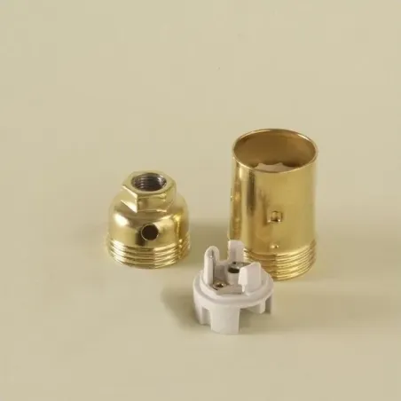 Douille E14 lisse laitonnée - Falbala-Luminaires