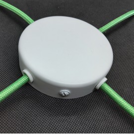 Boîte de jonction D80 - 4 trous latéraux Blanc - Falbala Luminaires