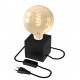 Pied de lampe cube noir - Falbala Luminaires