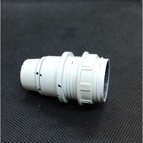 Douille E14 mi-filetée bakélite blanche DFO