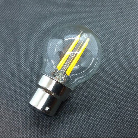 Sphérique Filament Led claire B22 4,7W - Falbala Luminaires