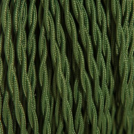 Câble textile torsadé 3x0.75mm² Cyprès clair - Falbala Luminaires