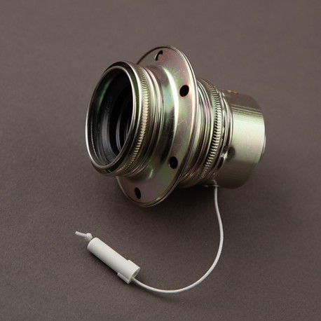 Douille E27 inter à tirette laiton - Falbala Luminaires
