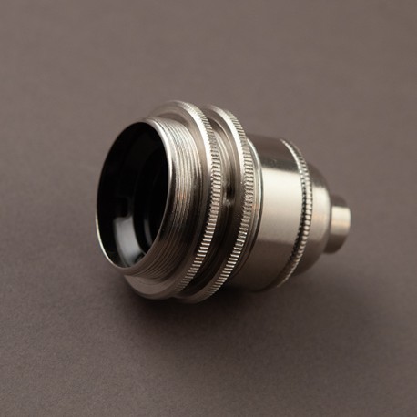 Douille E27 filetée nickel massive - Falbala Luminaires