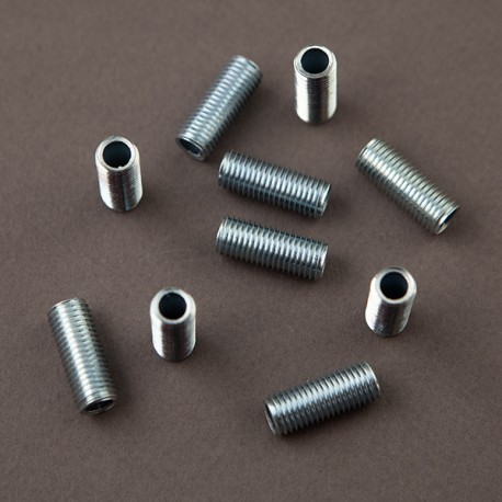 Tubulures filetees 8X1 acier zingué - Falbala Luminaires