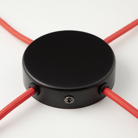 Boîte de jonction D80 - 4 trous latéraux Noir - Falbala Luminaires