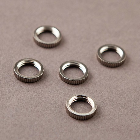 Ecrous crantés nickel 10X1 - Falbala Luminaires