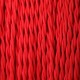 Câble textile torsadé 2x0.75mm² rouge - Falbala Luminaires