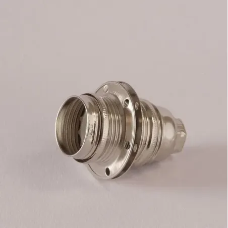 Douille E14 filetée nickel - Falbala-Luminaires