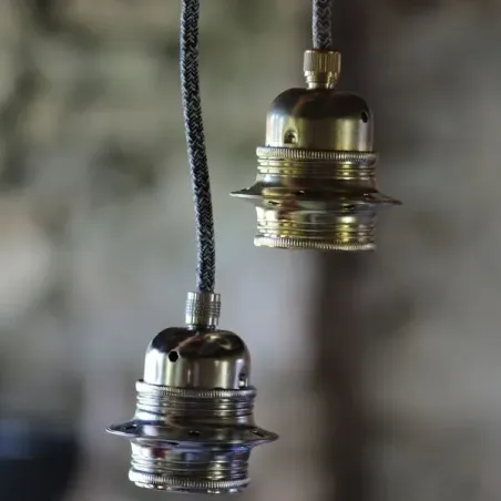 Serre-câble métal nickelé - Falbala Luminaires