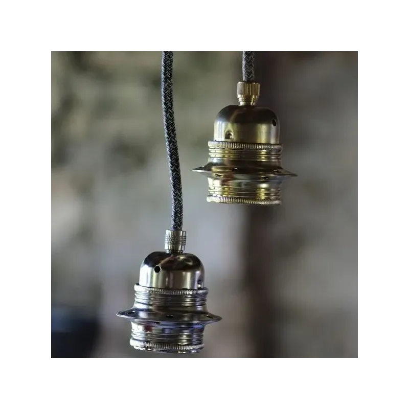 Serre-câble métal laiton vielli - Falbala Luminaires