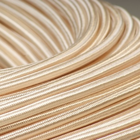 Câble textile ivore 2x0.75mm² - Falbala Luminaires