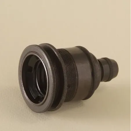 Douille E27 filetée bronze avec serre-câble - Falbala-Luminaires