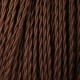 Câble lustrerie textile torsadé marron 2x0.35mm² - Falbala Luminaires