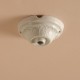 Rosace porcelaine décorée D80 blanche - Falbala Luminaires