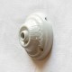Rosace porcelaine décorée D80 blanche - Falbala Luminaires