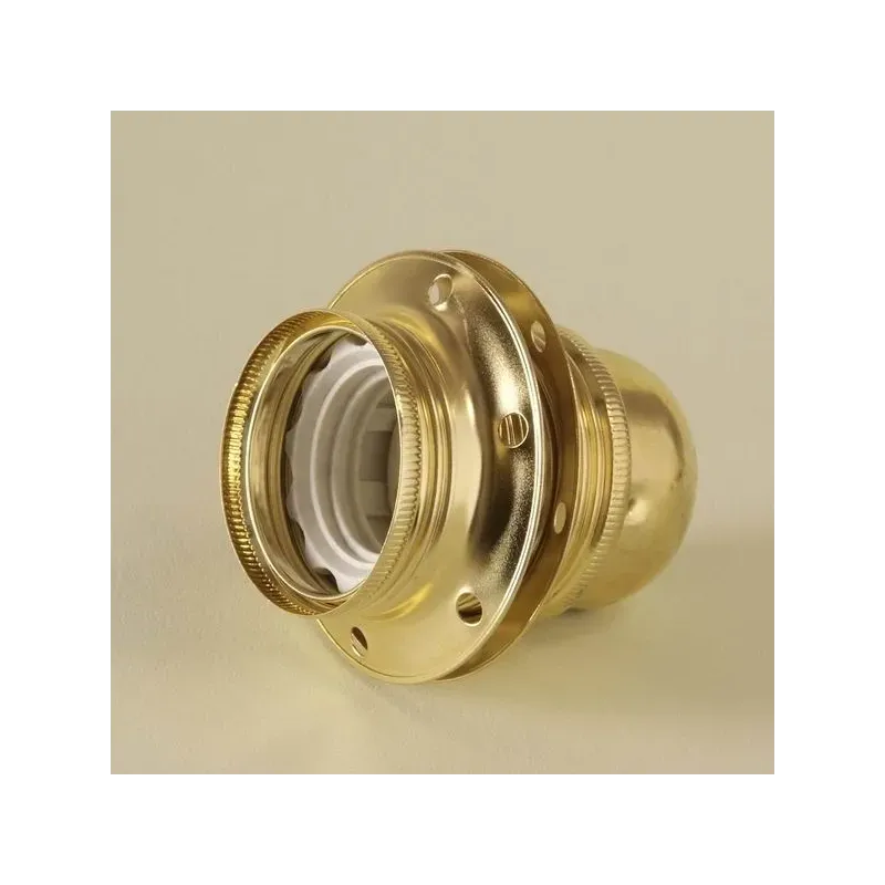 Douille E27 filetée laiton - Falbala-Luminaires