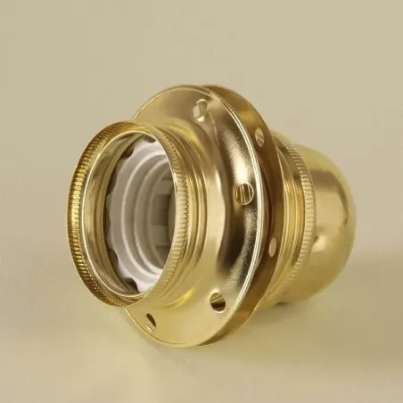 Douille E27 filetée laiton - Falbala-Luminaires