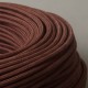 Câble textile coton marron 2x0.75mm² - Falbala Luminaires