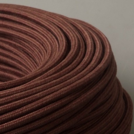 Câble textile coton marron 2x0.75mm² - Falbala Luminaires
