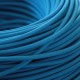 Câble textile turquoise 3x0.75mm² - Falbala Luminaires