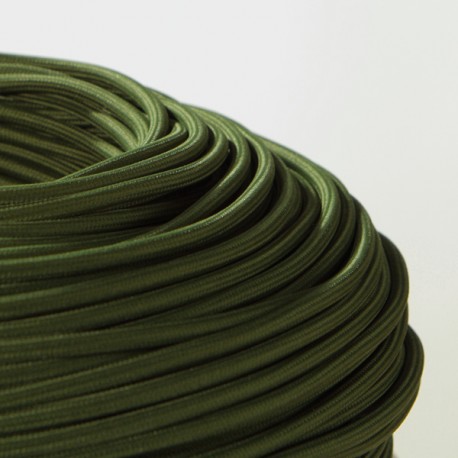 Câble textile vert cyprès 2x0.75mm² - Falbala-luminaires