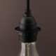 Douille E27 thermoplastique filetée noire - Falbala-Luminaires