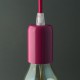 Cache-douille fuchsia - Falbala-luminaires