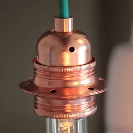 Douille E27 filetée cuivre - Falbala-Luminaires