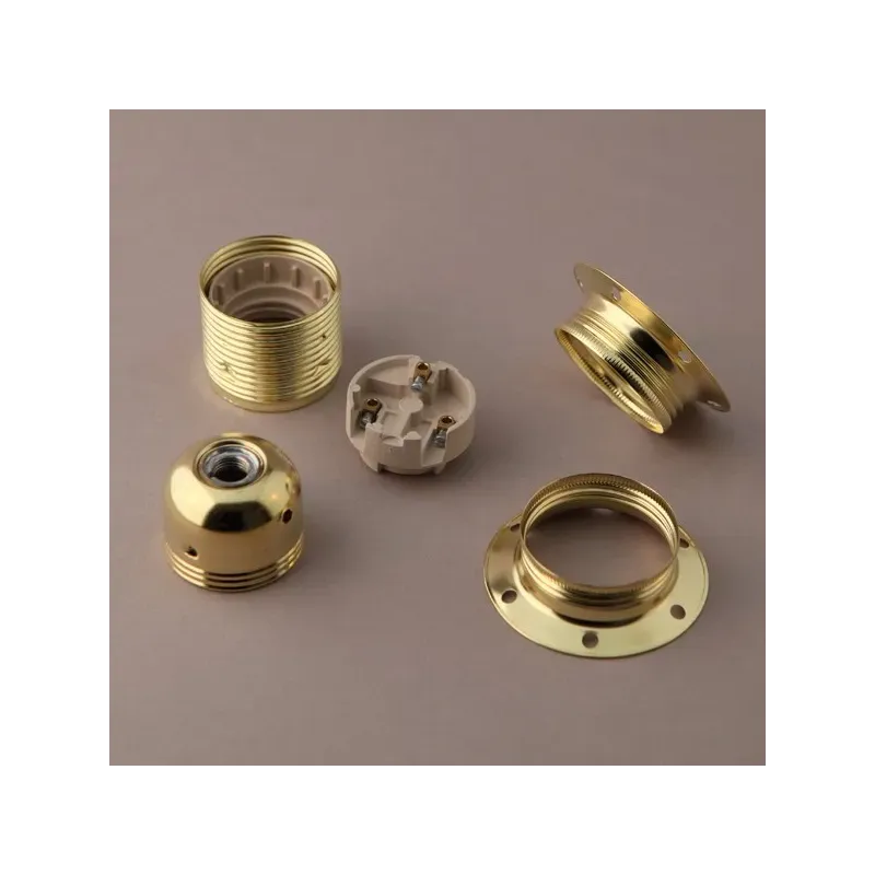 Douille E27 filetée laiton - Falbala-Luminaires
