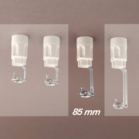 Support bougie E14 blanc d24 - 10x1 - ht 85 - Falbala-Luminaires
