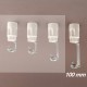 Support bougie E14 blanc d24 - 10x1 - ht 100 - Falbala-Luminaires