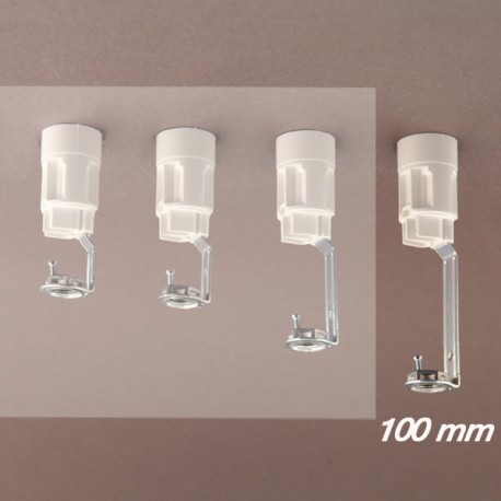 Support bougie E14 blanc d24 - 10x1 - ht 100 - Falbala-Luminaires