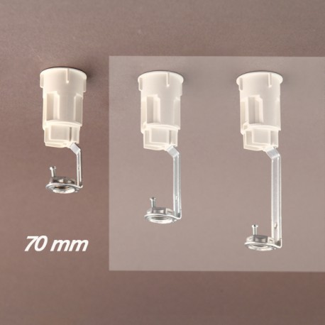 Support bougie E14 blanc D27 - 10x1 - ht 70 - Falbala Luminaires