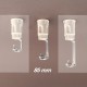 Support bougie E14 blanc D27 - 10x1 - ht 85 - Falbala Luminaires